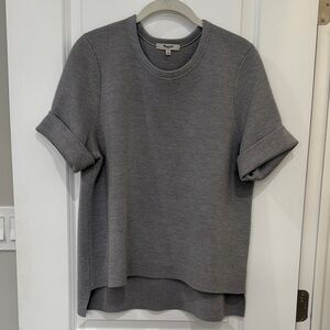Madewell Grey Short Sleeve Sweater